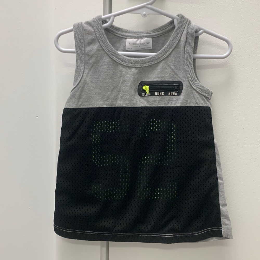 Kidding Around boys tank top jersey - size 2T